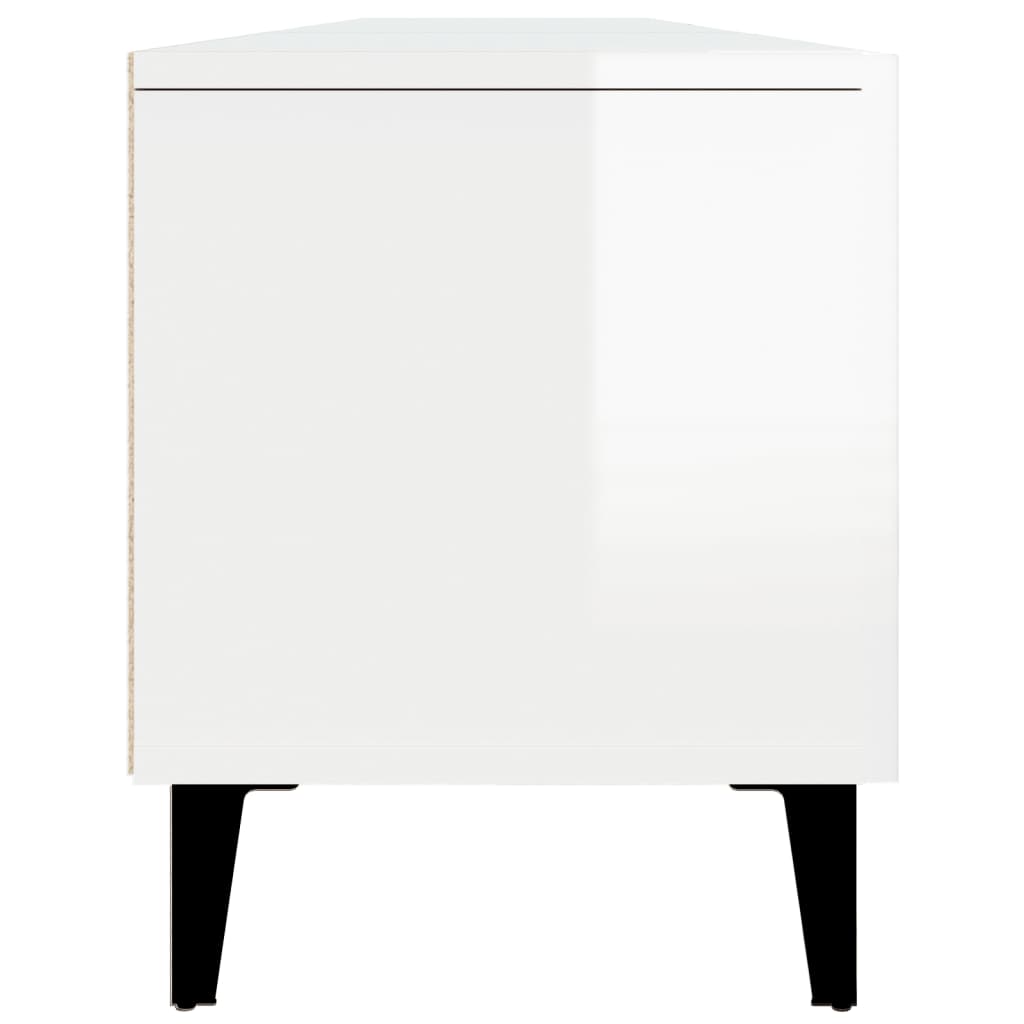 vidaXL TV Cabinet High Gloss White 180x31.5x40 cm Engineered Wood