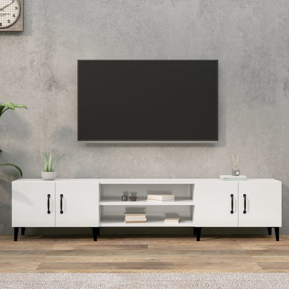 vidaXL TV Cabinet High Gloss White 180x31,5x40 cm Engineered Wood