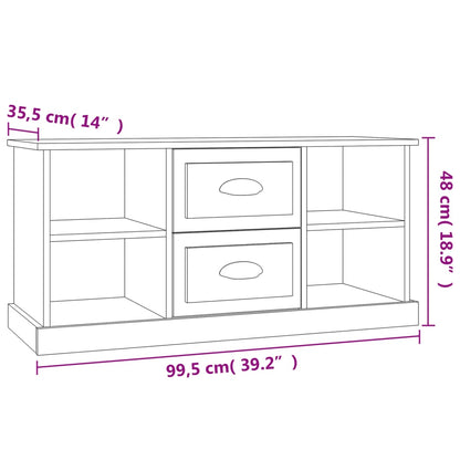 vidaXL TV Cabinet Sonoma Oak 99.5x35.5x48 cm Engineered Wood