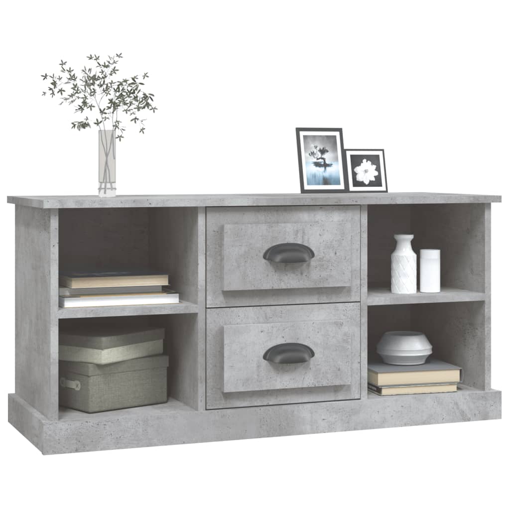 vidaXL TV Cabinet Concrete Grey 99.5x35.5x48 cm Engineered Wood