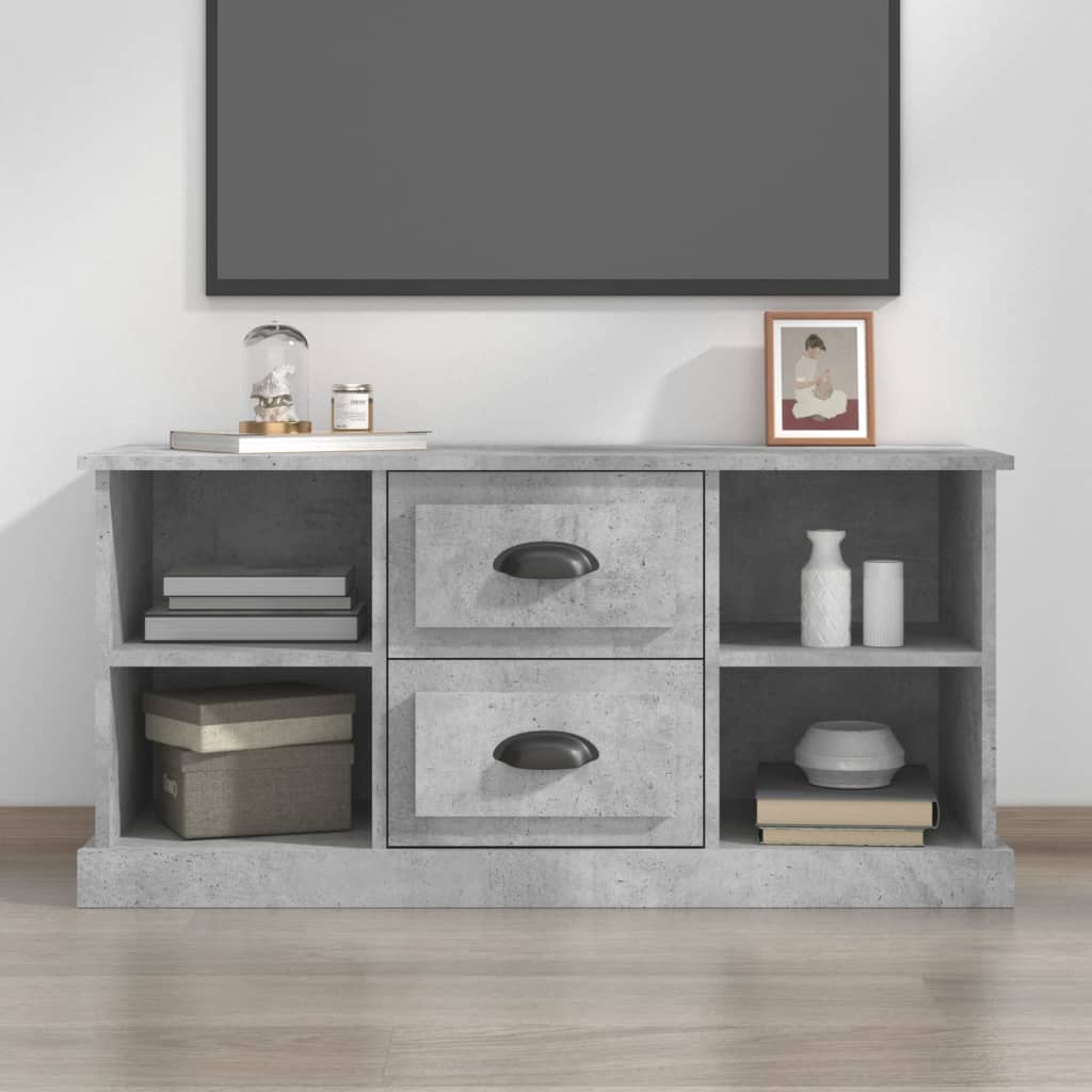 vidaXL TV Cabinet Concrete Grey 99,5x35,5x48 cm Engineered Wood