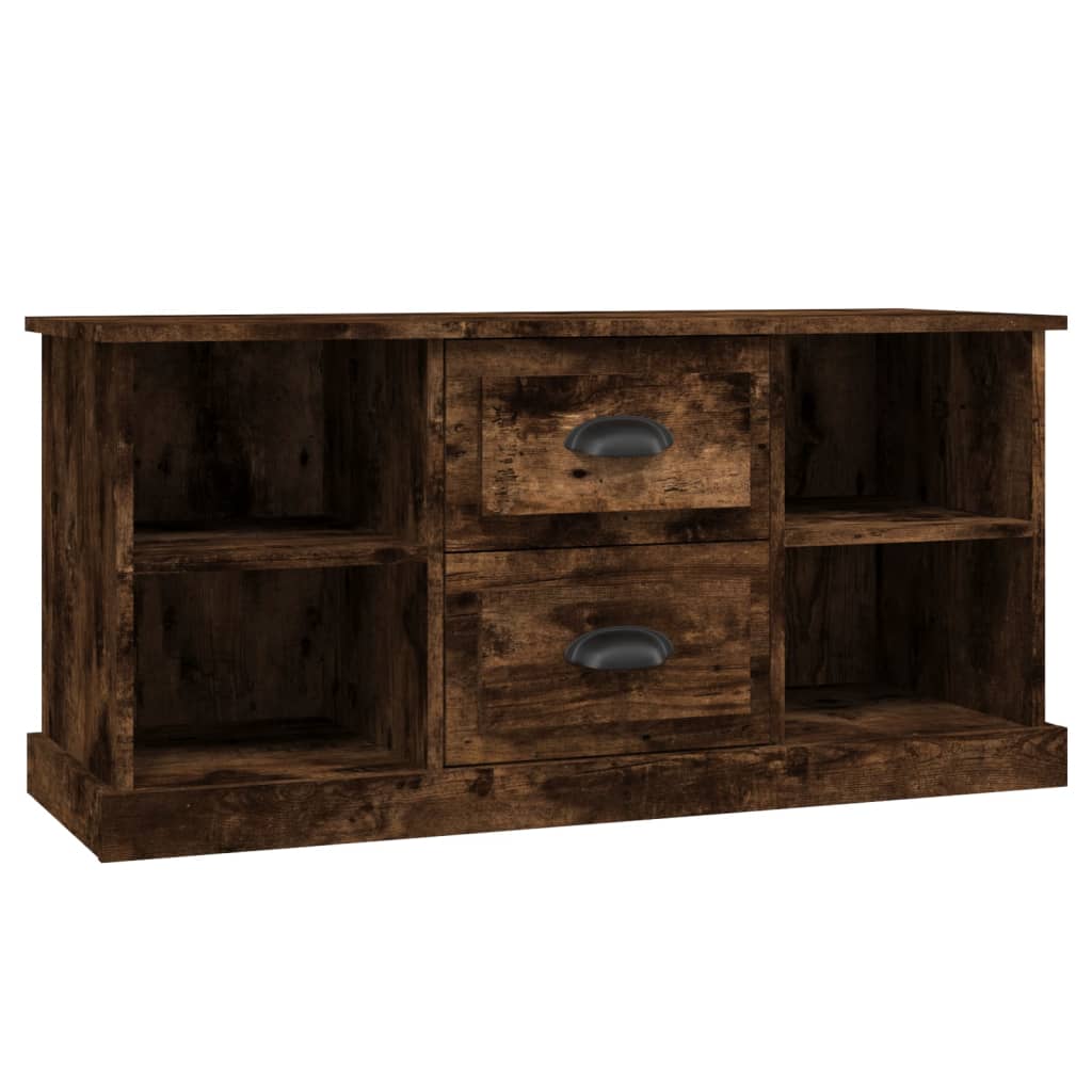 vidaXL TV Cabinet Smoked Oak 99.5x35.5x48 cm Engineered Wood