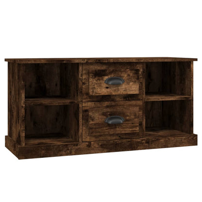 vidaXL TV Cabinet Smoked Oak 99,5x35,5x48 cm Engineered Wood