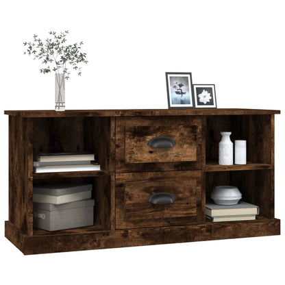 vidaXL TV Cabinet Smoked Oak 99.5x35.5x48 cm Engineered Wood