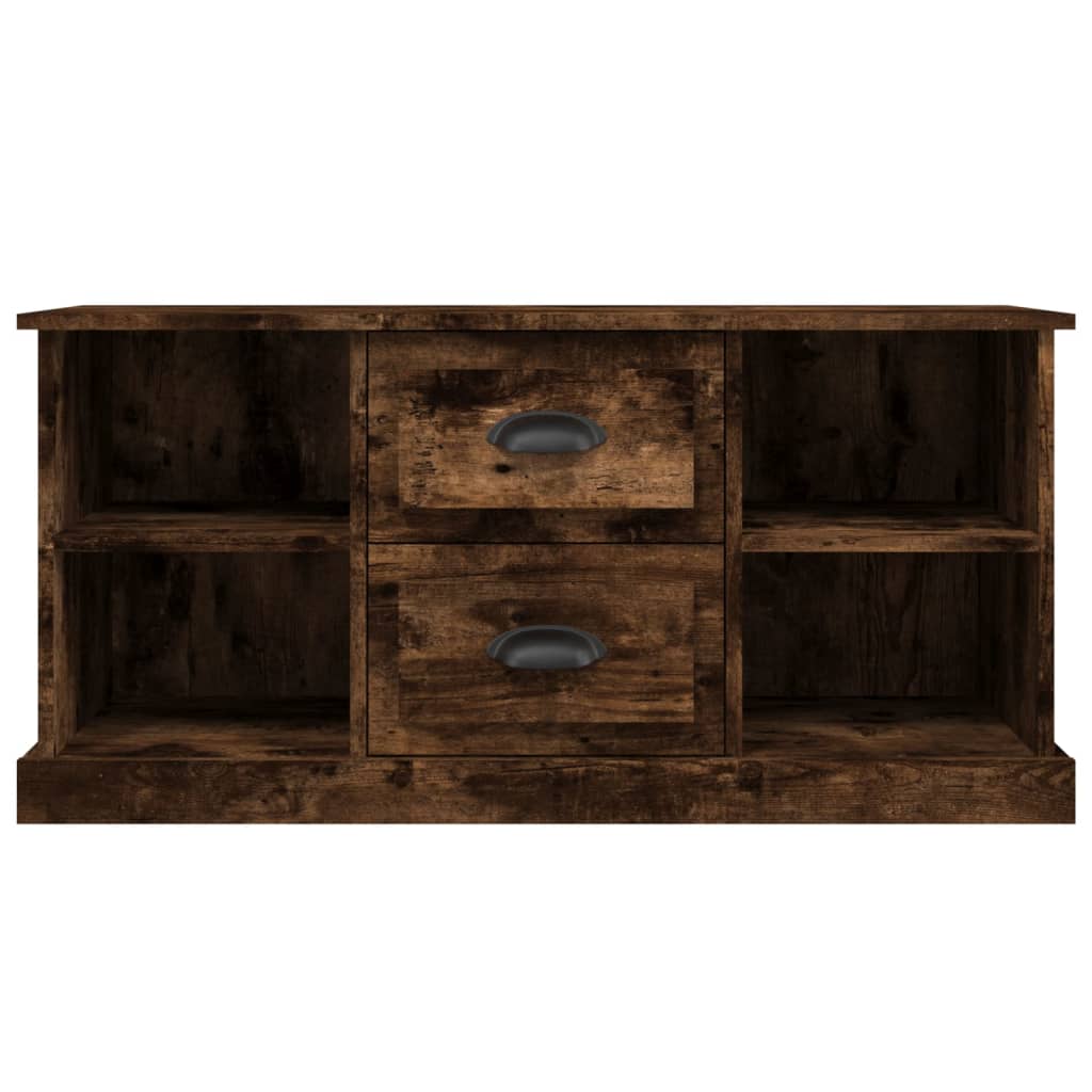 vidaXL TV Cabinet Smoked Oak 99.5x35.5x48 cm Engineered Wood