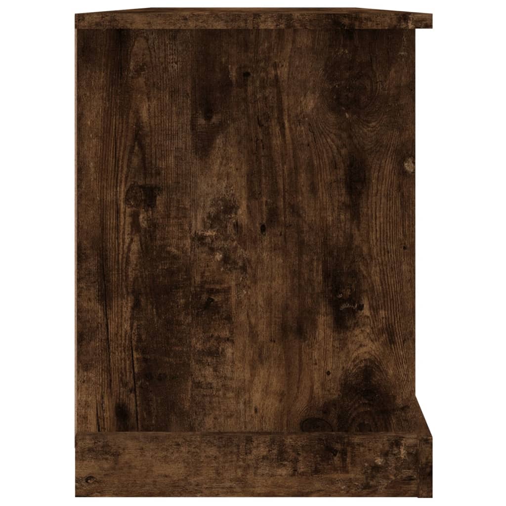 vidaXL TV Cabinet Smoked Oak 99.5x35.5x48 cm Engineered Wood