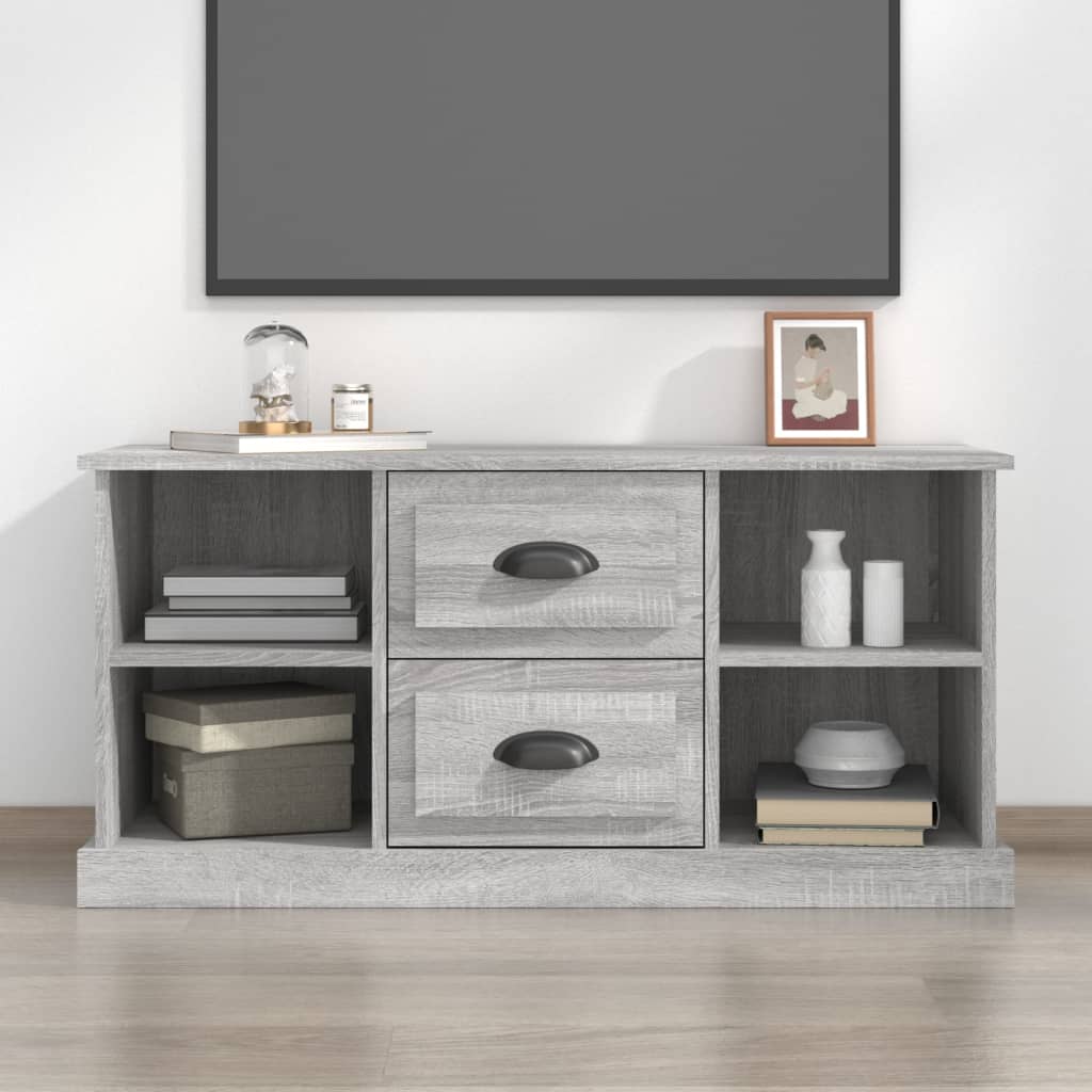 vidaXL TV Cabinet Grey Sonoma 99.5x35.5x48 cm Engineered Wood