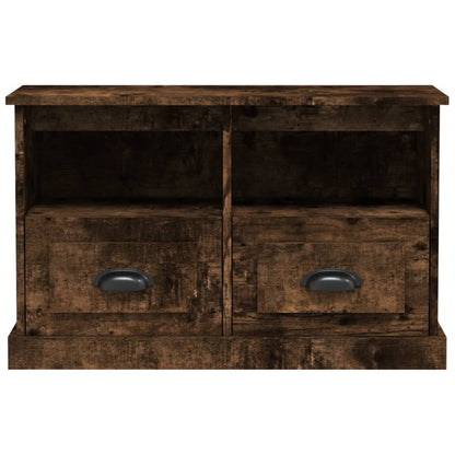 vidaXL TV Cabinet Smoked Oak 80x35x50 cm Engineered Wood