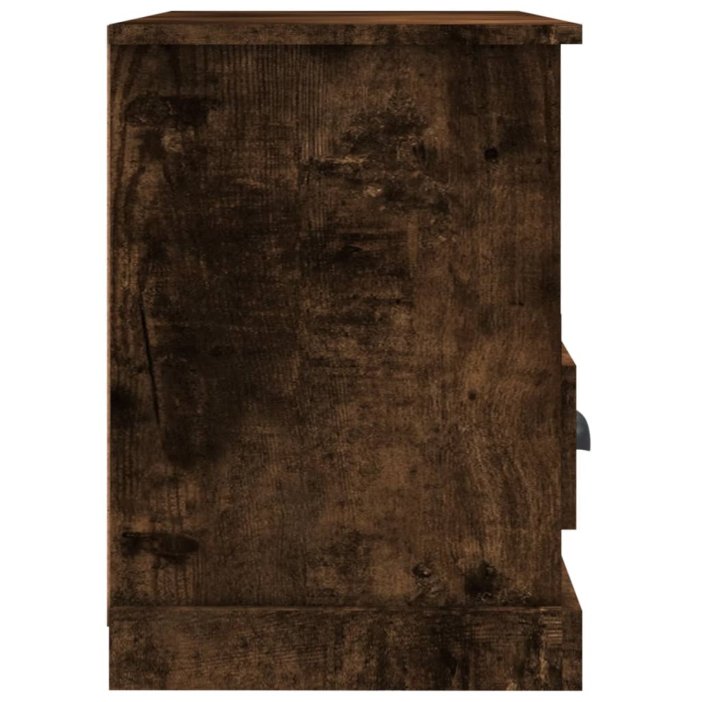 vidaXL TV Cabinet Smoked Oak 80x35x50 cm Engineered Wood