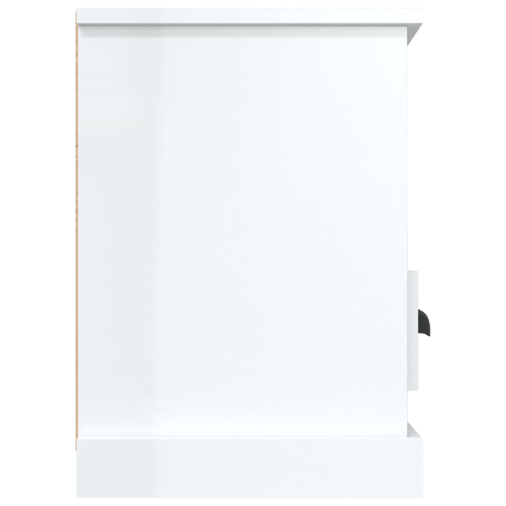 vidaXL TV Cabinet High Gloss White 100x35x50 cm Engineered Wood