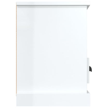 vidaXL TV Cabinet High Gloss White 100x35x50 cm Engineered Wood