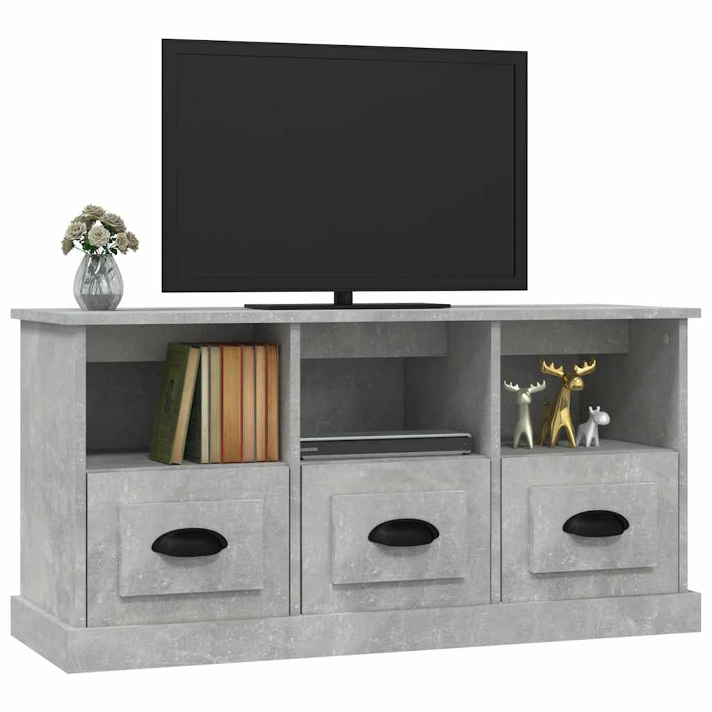 vidaXL TV Cabinet Concrete Grey 100x35x50 cm Engineered Wood