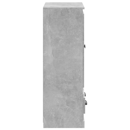 vidaXL Highboard Concrete Grey 60x35,5x103,5 cm Engineered Wood