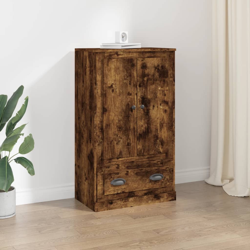 vidaXL Highboard Smoked Oak 60x35,5x103,5 cm Engineered Wood