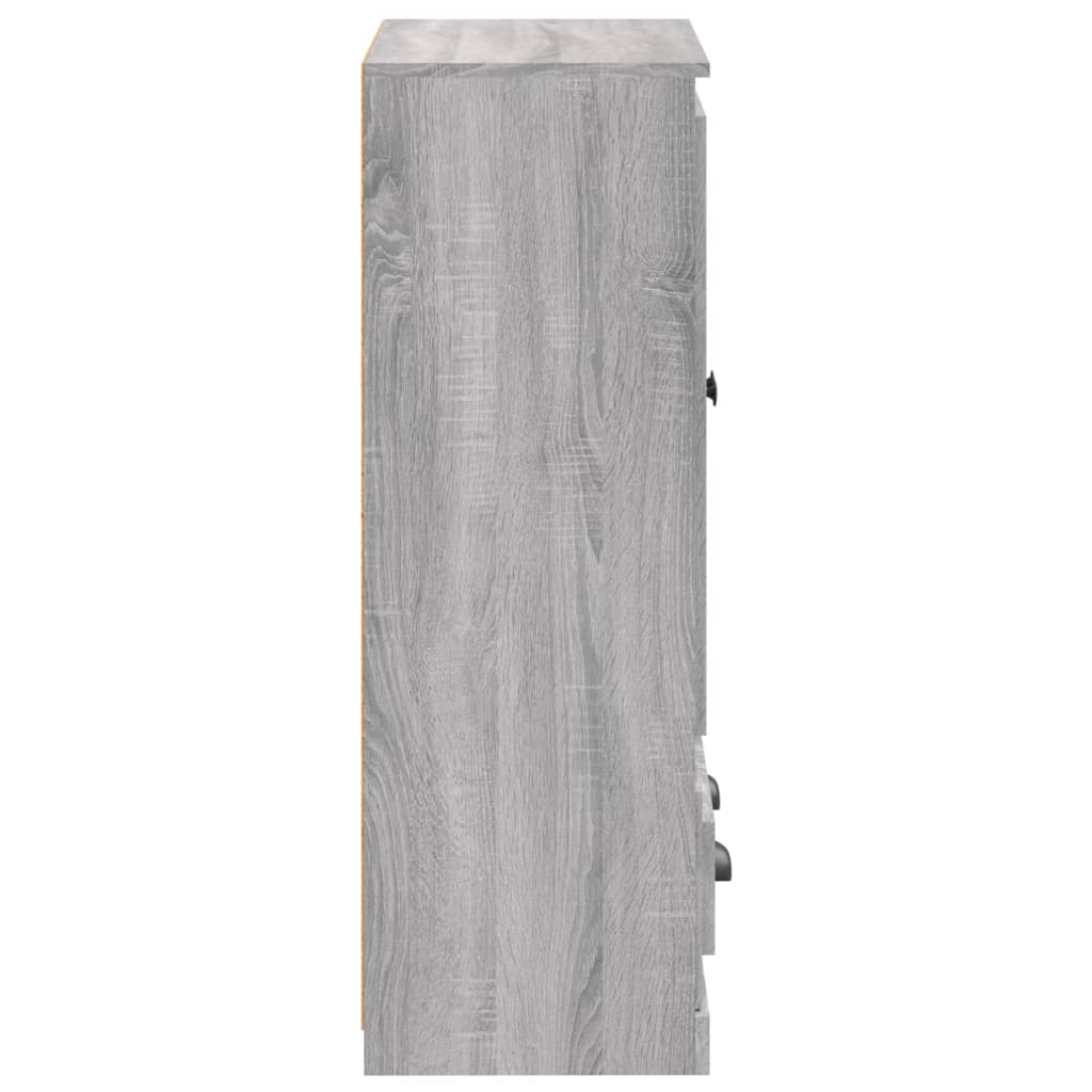 vidaXL Highboard Grey Sonoma 60x35.5x103.5 cm Engineered Wood