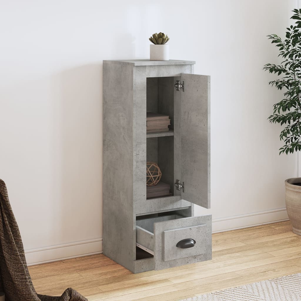 vidaXL Highboard Concrete Grey 36x35,5x103,5 cm Engineered Wood