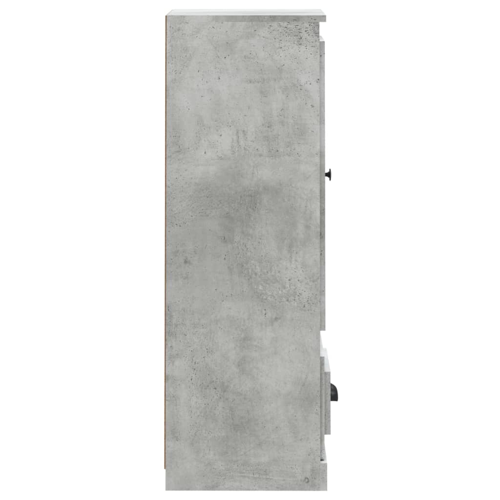 vidaXL Highboard Concrete Grey 36x35,5x103,5 cm Engineered Wood