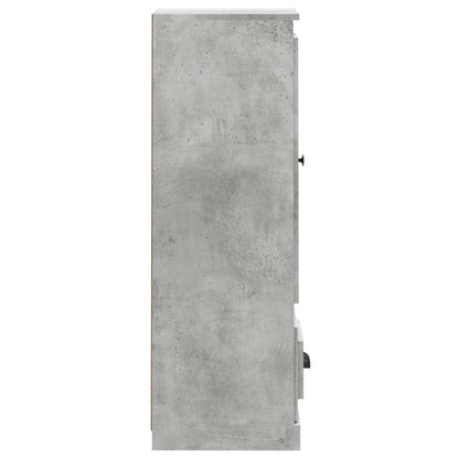 vidaXL Highboard Concrete Grey 36x35,5x103,5 cm Engineered Wood