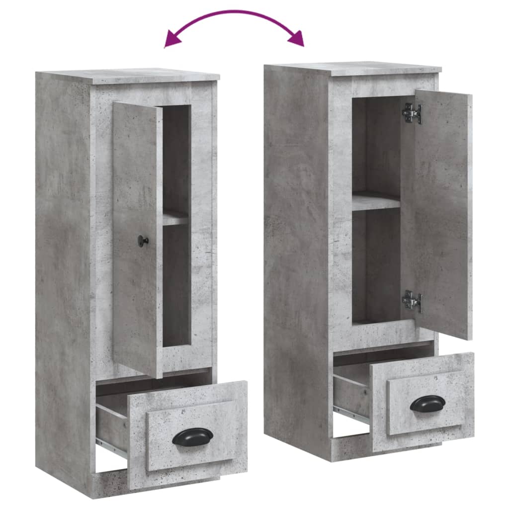 vidaXL Highboard Concrete Grey 36x35,5x103,5 cm Engineered Wood