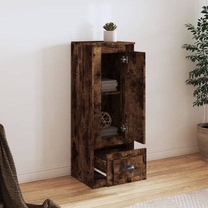 vidaXL Highboard Smoked Oak 36x35,5x103,5 cm Engineered Wood