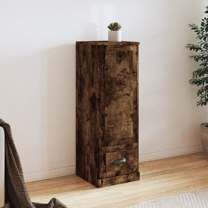 vidaXL Highboard Smoked Oak 36x35,5x103,5 cm Engineered Wood