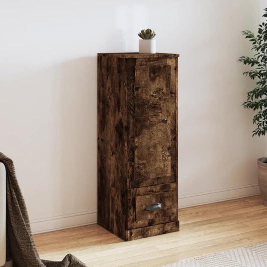 vidaXL Highboard Smoked Oak 36x35,5x103,5 cm Engineered Wood