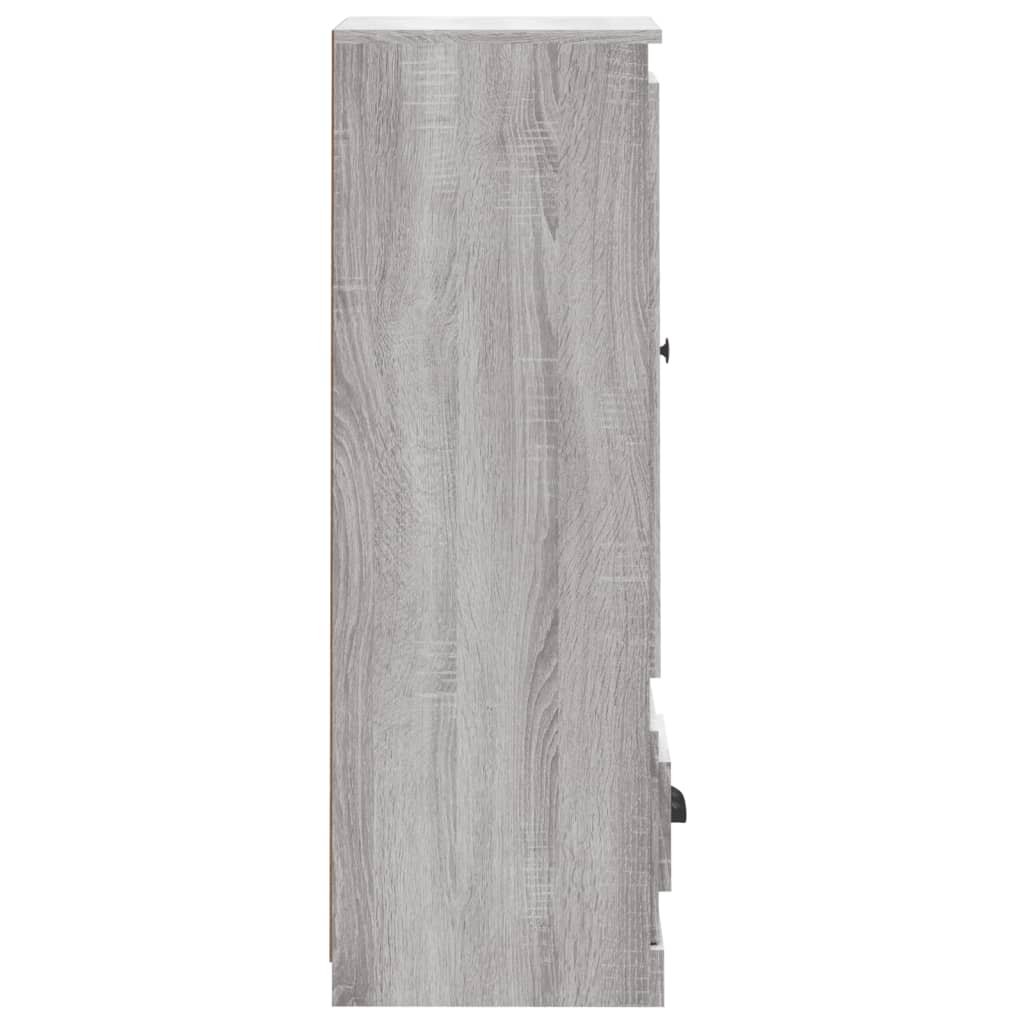 vidaXL Highboard Grey Sonoma 36x35,5x103,5 cm Engineered Wood