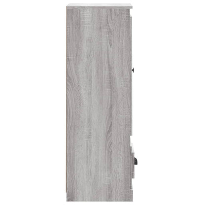 vidaXL Highboard Grey Sonoma 36x35,5x103,5 cm Engineered Wood
