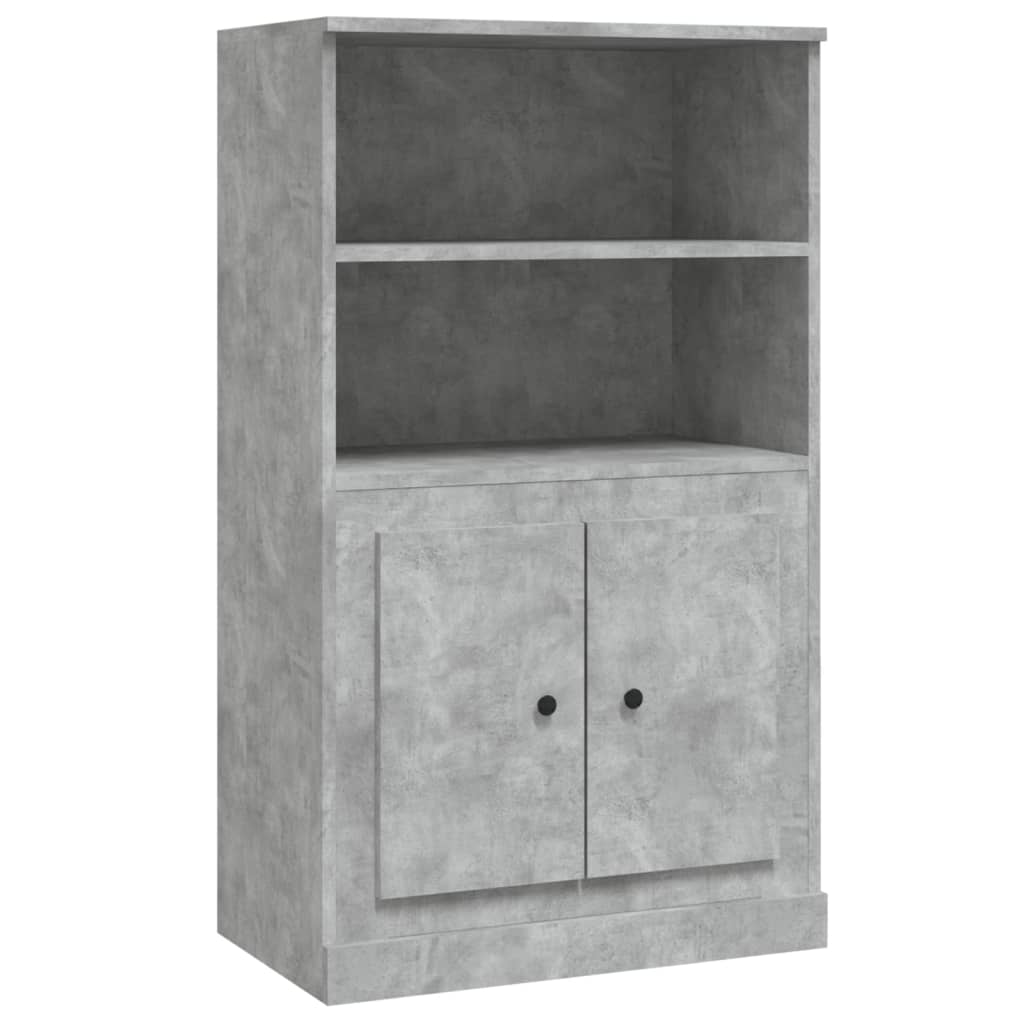 vidaXL Highboard Concrete Grey 60x35,5x103,5 cm Engineered Wood