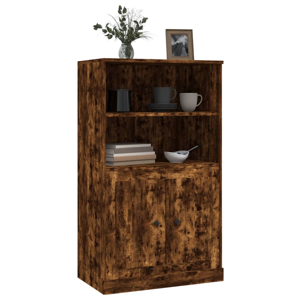 vidaXL Highboard Smoked Oak 60x35.5x103.5 cm Engineered Wood