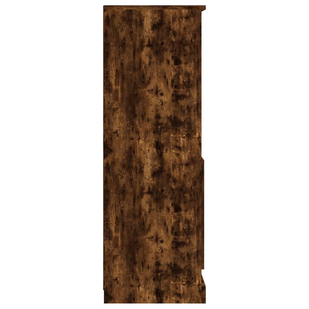 vidaXL Highboard Smoked Oak 60x35,5x103,5 cm Engineered Wood