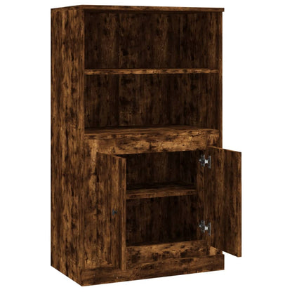 vidaXL Highboard Smoked Oak 60x35,5x103,5 cm Engineered Wood