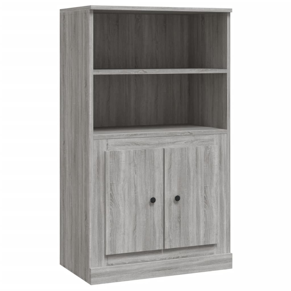 vidaXL Highboard Grey Sonoma 60x35,5x103,5 cm Engineered Wood
