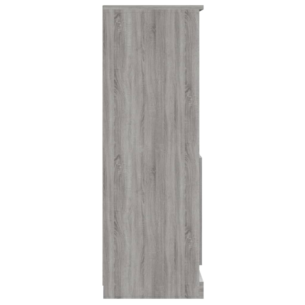 vidaXL Highboard Grey Sonoma 60x35,5x103,5 cm Engineered Wood
