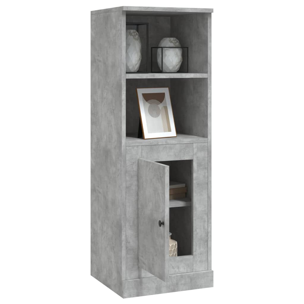vidaXL Highboard Concrete Grey 36x35,5x103,5 cm Engineered Wood