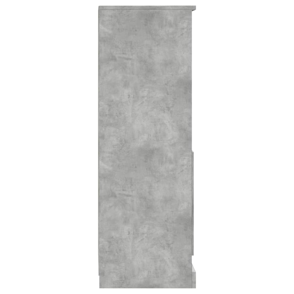 vidaXL Highboard Concrete Grey 36x35,5x103,5 cm Engineered Wood