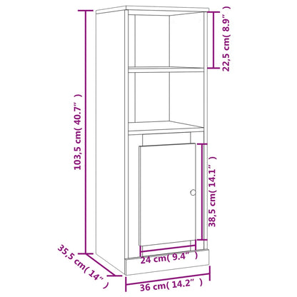 vidaXL Highboard Concrete Grey 36x35,5x103,5 cm Engineered Wood