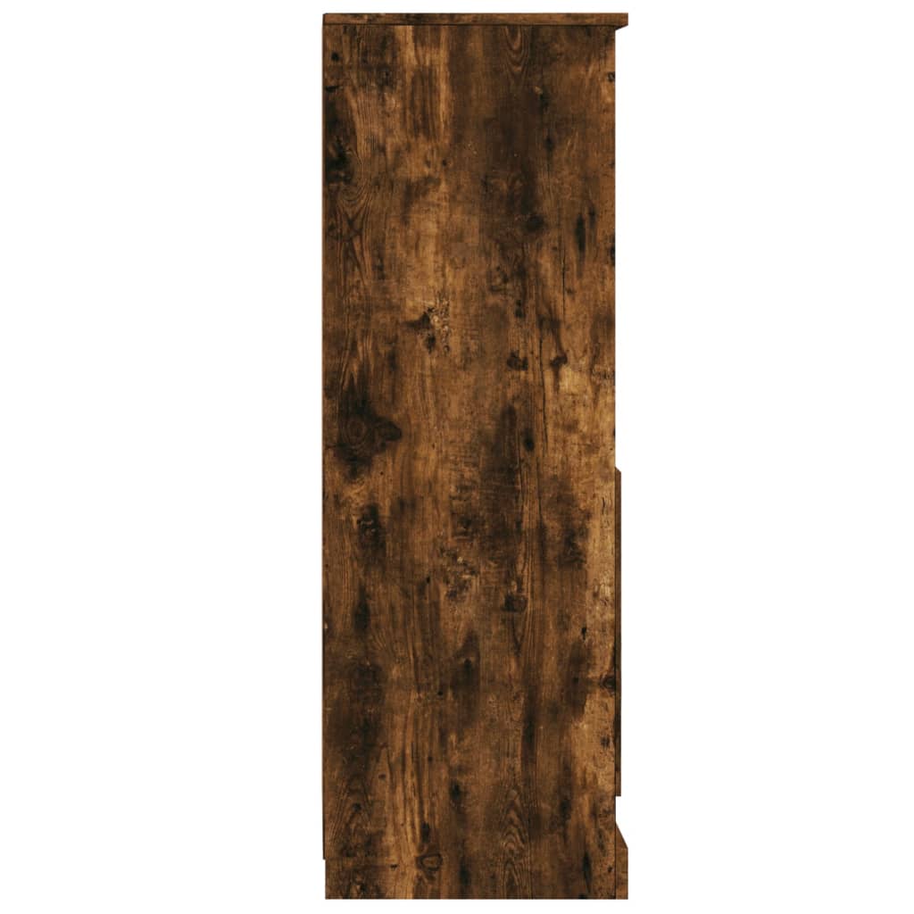 vidaXL Highboard Smoked Oak 36x35,5x103,5 cm Engineered Wood