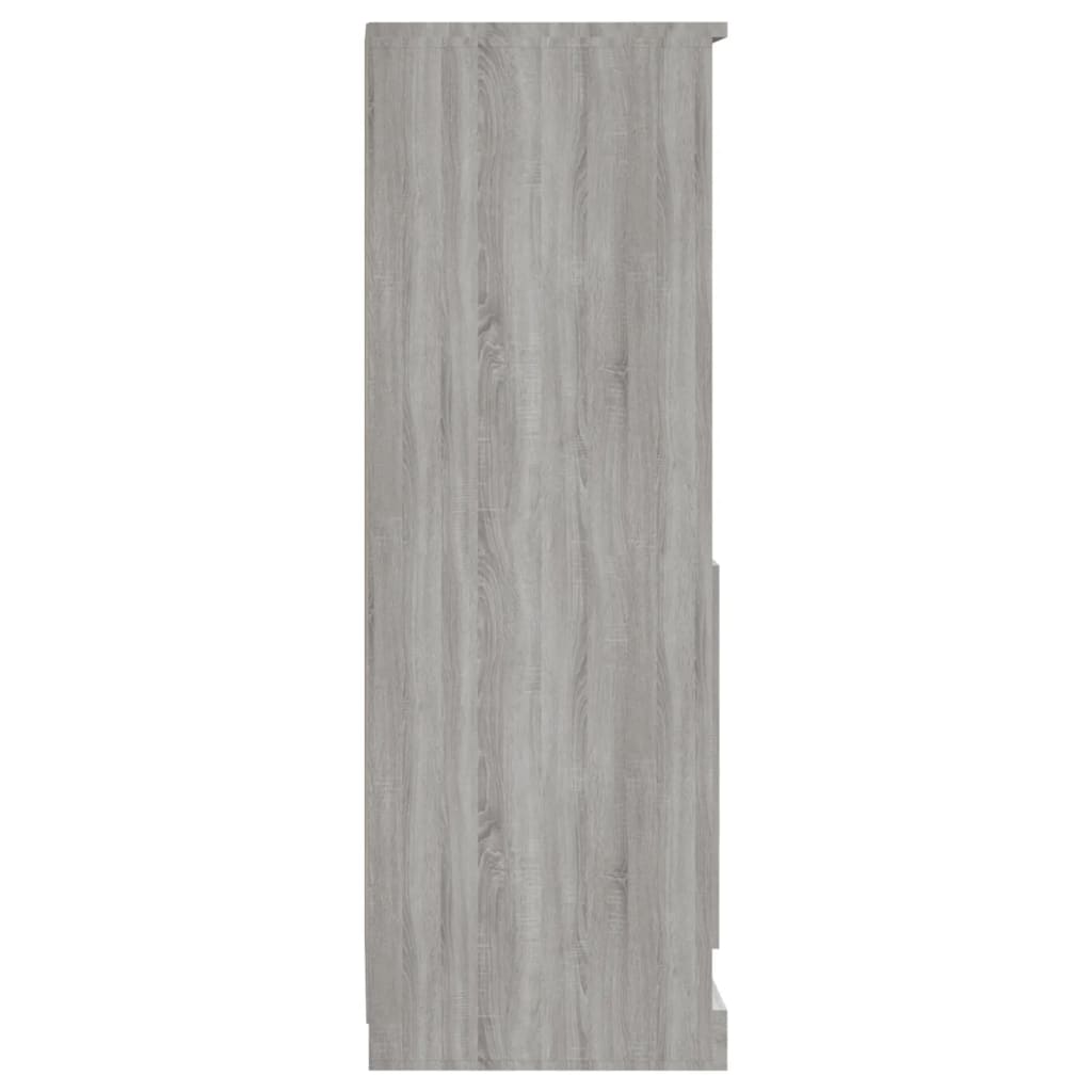 vidaXL Highboard Grey Sonoma 36x35.5x103.5 cm Engineered Wood