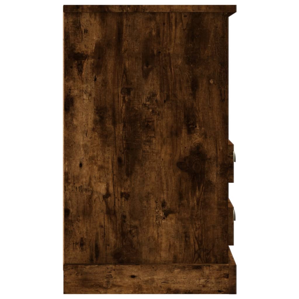 vidaXL Bedside Cabinet Smoked Oak 43x36x60 cm