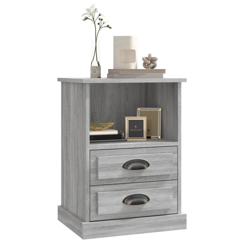 vidaXL Bedside Cabinet Grey Sonoma 43x36x60 cm