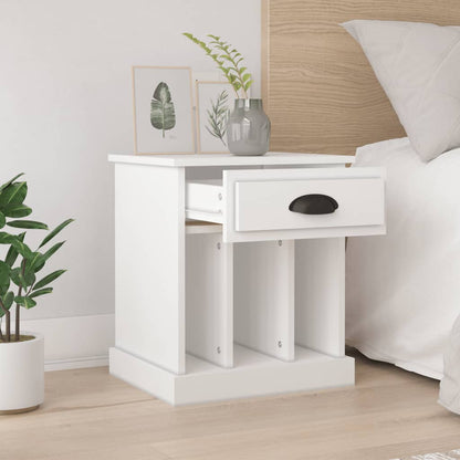 vidaXL Bedside Cabinets 2 pcs White 43x36x50 cm