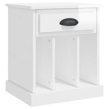vidaXL Bedside Cabinets 2 pcs High Gloss White 43x36x50 cm