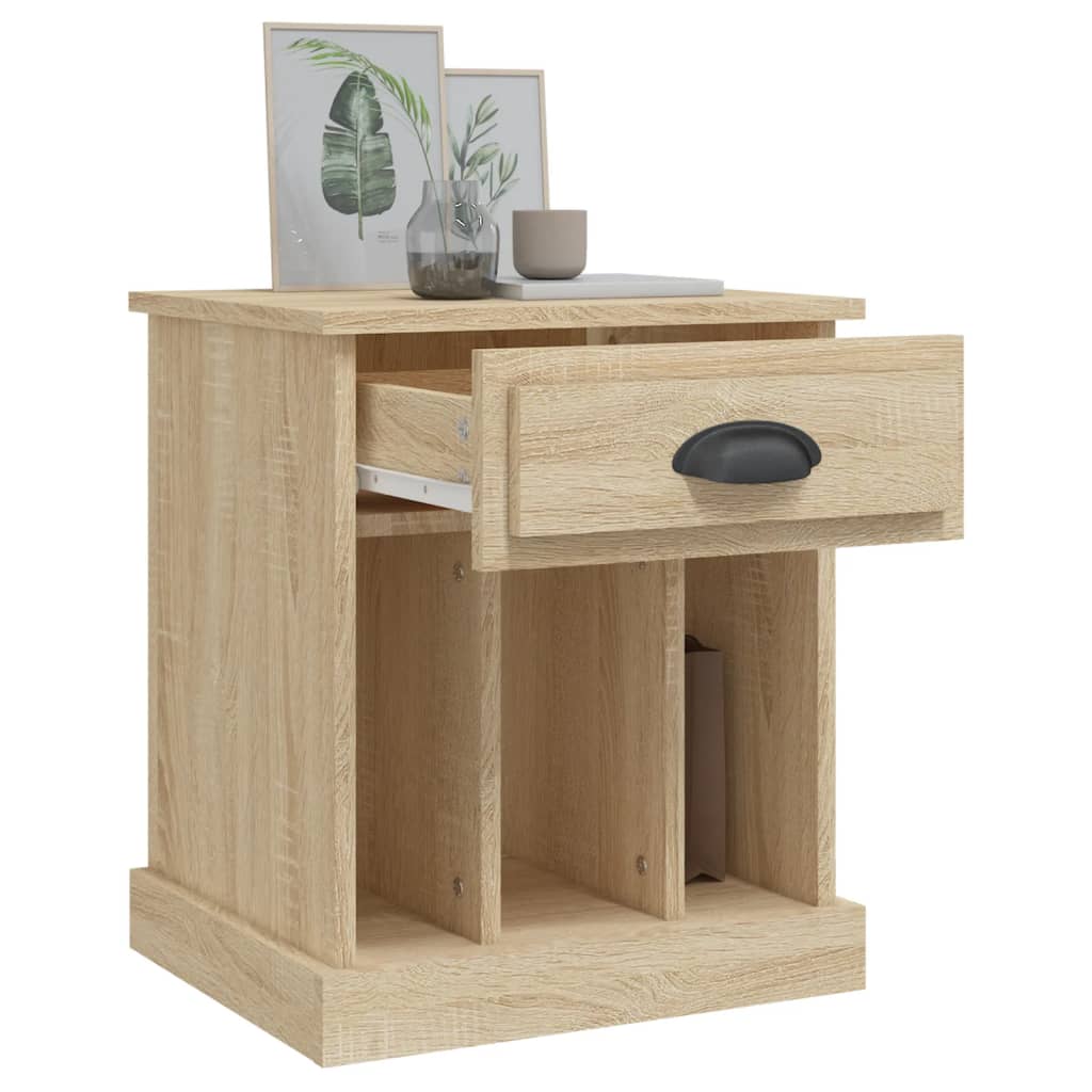 vidaXL Bedside Cabinets 2 pcs Sonoma Oak 43x36x50 cm