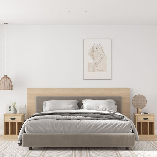 vidaXL Bedside Cabinets 2 pcs Sonoma Oak 43x36x50 cm