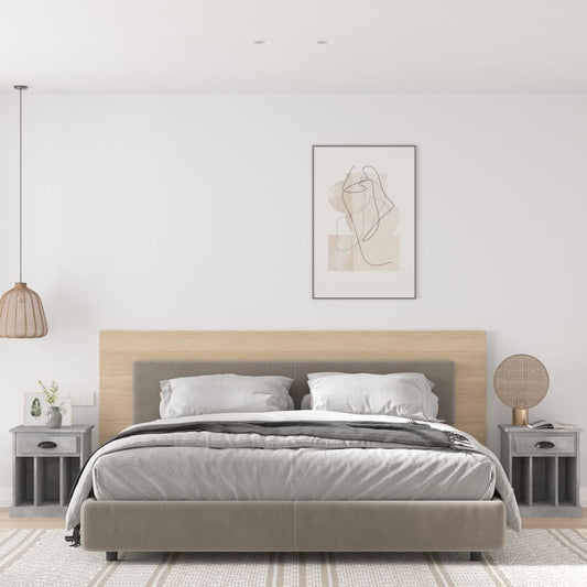 vidaXL Bedside Cabinets 2 pcs Concrete Grey 43x36x50 cm