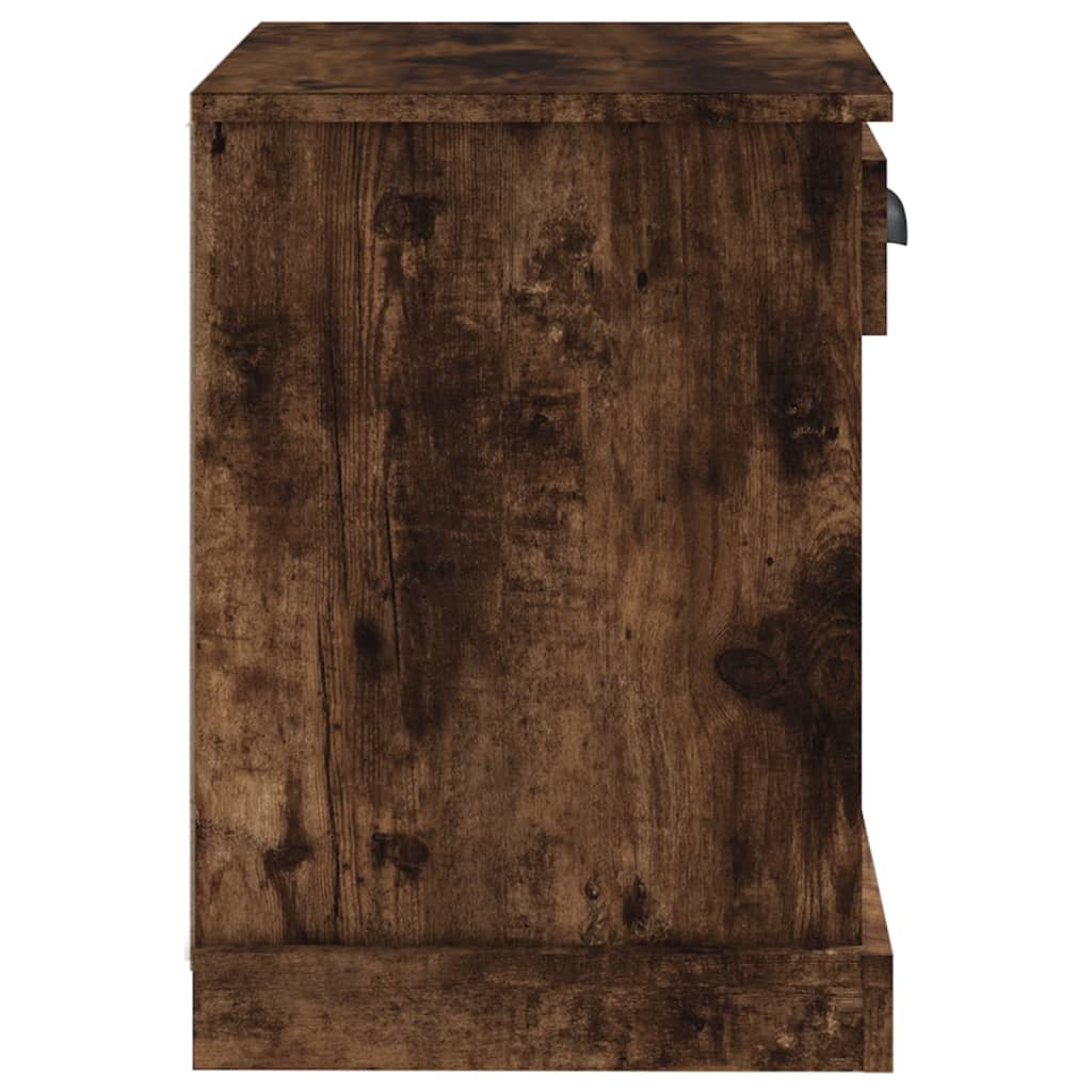 vidaXL Bedside Cabinet Smoked Oak 43x36x50 cm