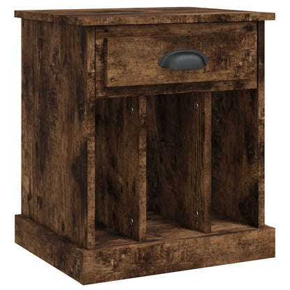 vidaXL Bedside Cabinets 2 pcs Smoked Oak 43x36x50 cm