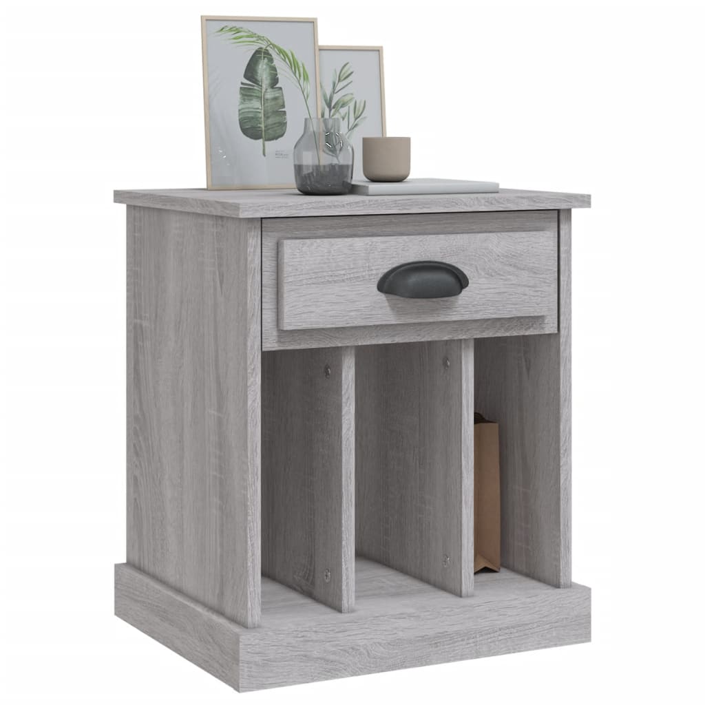 vidaXL Bedside Cabinet Grey Sonoma 43x36x50 cm