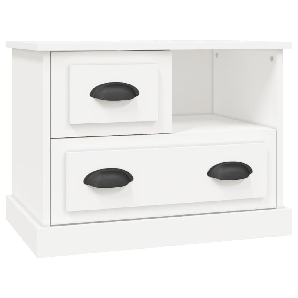 vidaXL Bedside Cabinet White 60x39x45 cm